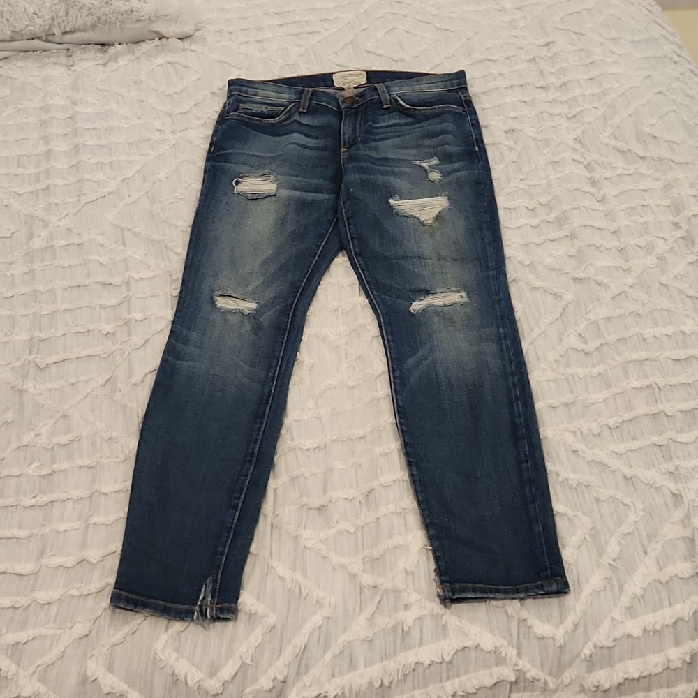 Medium wash current elliott "the Stiletto Bennett destroy" skinny jeans size 28! - Picture 1 of 10